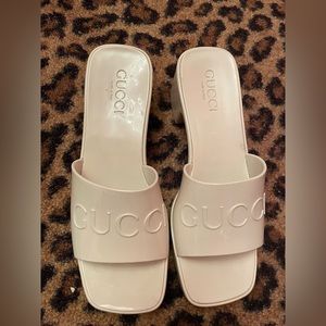 Gucci Rubber Heel Slides Size 36/6